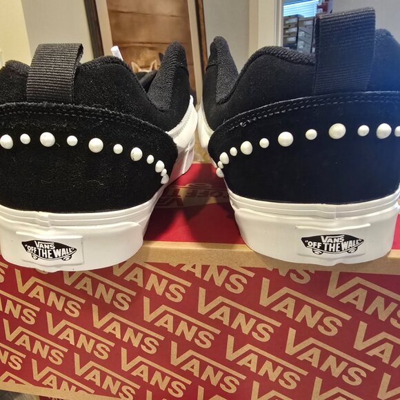 VANS Knu Skool VN000E9XBLA Pearl Black "Pearlized" Shoes Skate Men's SZ 10 NEW - Picture 7 of 9